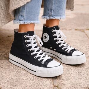 Chuck Taylor All Star Canvas Platform High Top Sneakers W7/M5